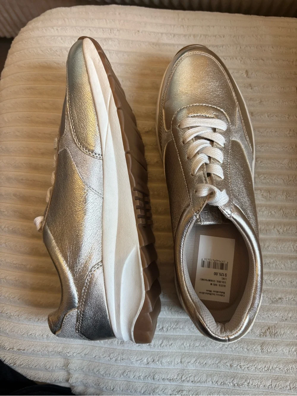 Metallic Gold Women's Casual Sneakers - Macy’s 8.5